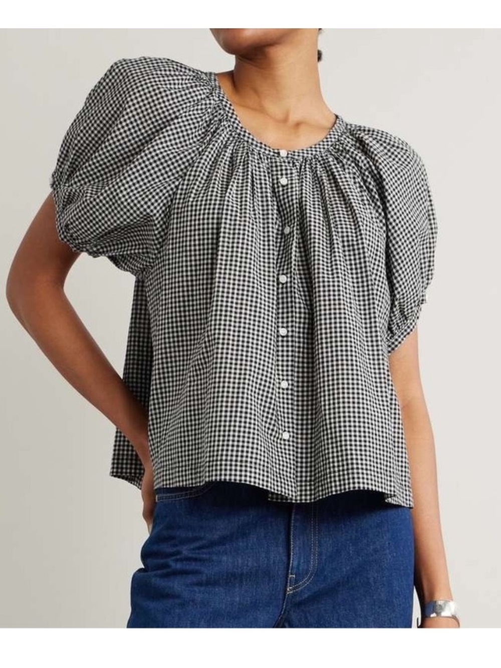 Industry 100% Cotton Gingham Top